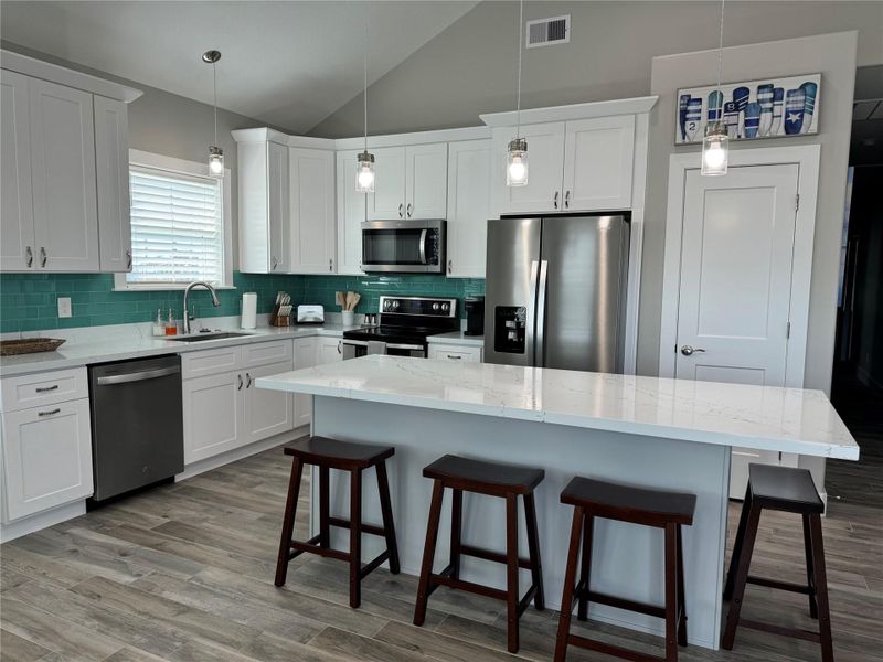 Furnished interior view inside a new home in , Galveston (Image 19).