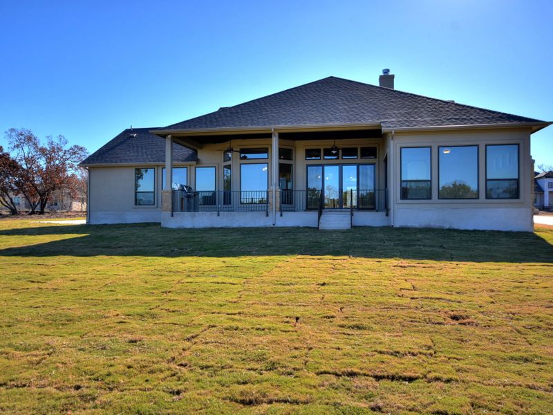 Representative exterior details of a home built from the San Simeon I by Giddens Homes in Clearwater Ranch, Liberty Hill (Image 126).