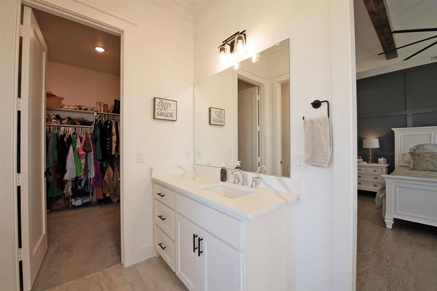 Bathroom featuring vanity