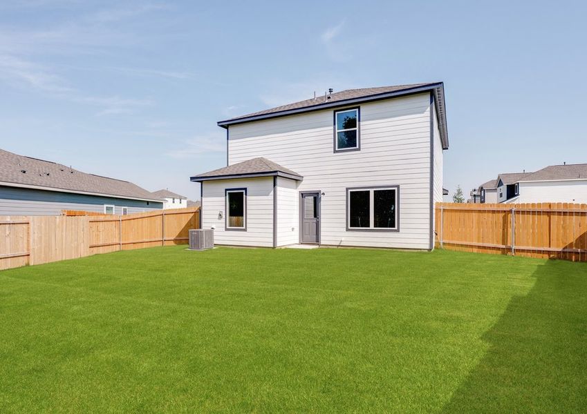 The Colorado has a fully fenced-in back yard. The Colorado has a fully fenced-in back yard.