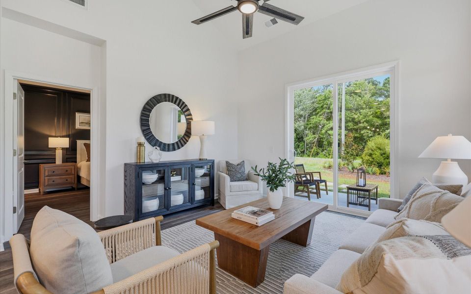 Representative furnished interior of a home built from the The Waterlily by Chesapeake Homes in Riverwalk Pointe at Mallory Creek - Townhomes, Leland (Image 11). Representative furnished interior of a home built from the The Waterlily by Chesapeake Homes in Riverwalk Pointe at Mallory Creek - Townhomes, Leland (Image 11).
