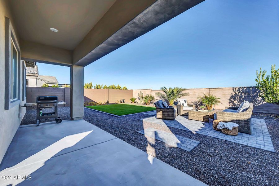 backyard and covered patio