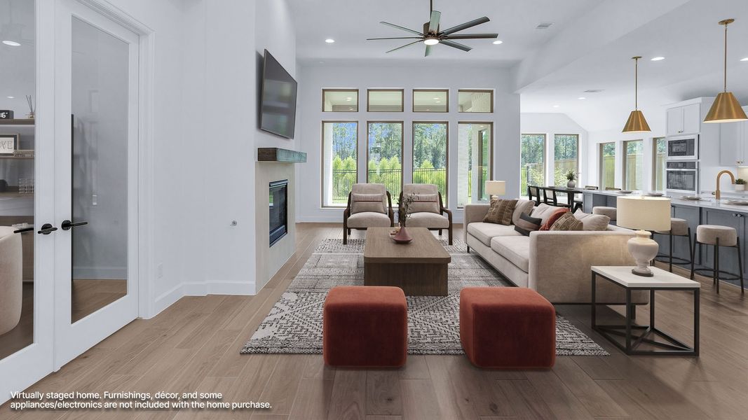 Furnished interior view inside a new home in The Highlands, Porter (Image 5). Furnished interior view inside a new home in The Highlands, Porter (Image 5).