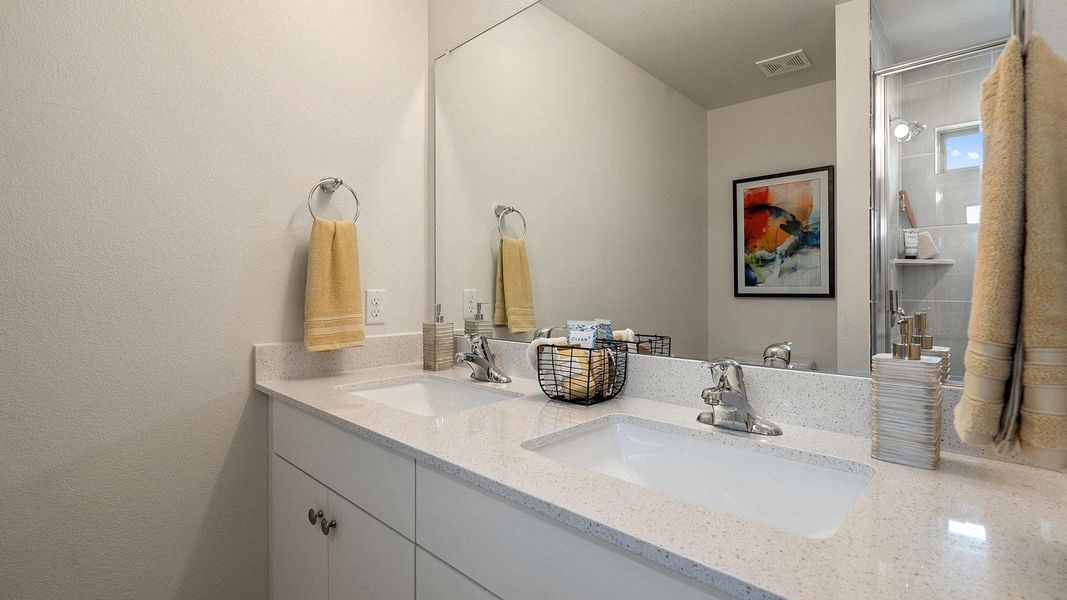 Furnished interior view inside a new home in Saddle Creek Twinhomes, Georgetown (Image 25). Furnished interior view inside a new home in Saddle Creek Twinhomes, Georgetown (Image 25).