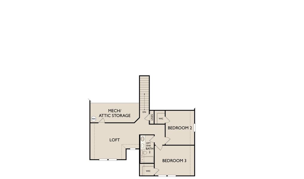 2D floor plan layout for the Somerville by Ashton Woods in Lagos Reserve, Manor, TX (Image 4).