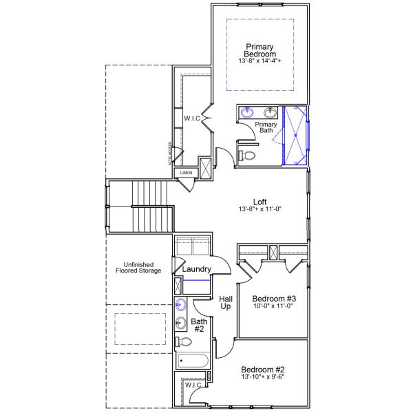 2D floor plan layout of this home in Pineland Preserve, Summerville, SC (Image 3).