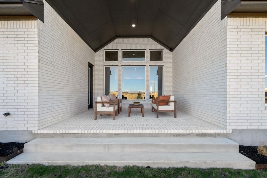Exterior details and patio area of a home in Parmer Ranch, Georgetown (Image 4). Exterior details and patio area of a home in Parmer Ranch, Georgetown (Image 4).