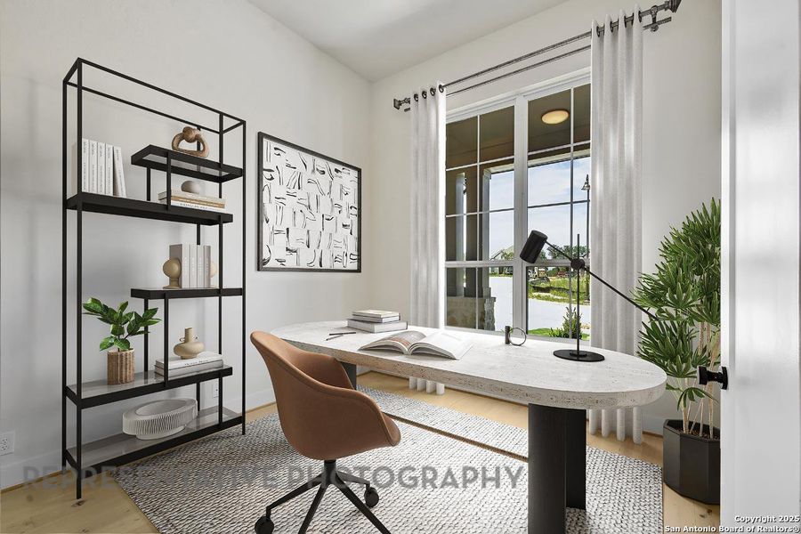 Furnished interior view inside a new home in Esperanza, Boerne (Image 9). Furnished interior view inside a new home in Esperanza, Boerne (Image 9).