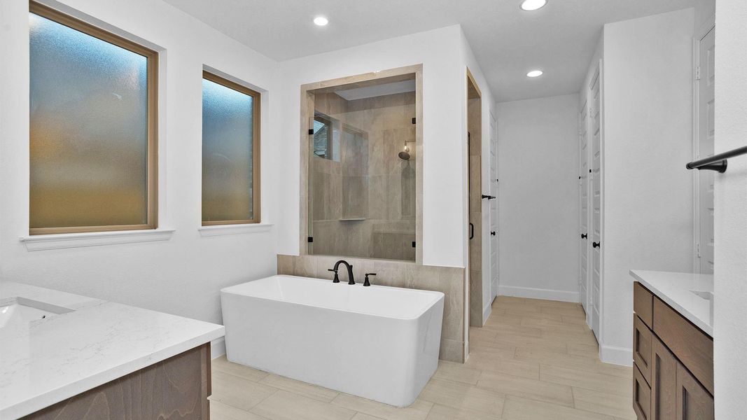 Furnished interior view inside a new home in Bridgeland, Cypress (Image 9). Furnished interior view inside a new home in Bridgeland, Cypress (Image 9).