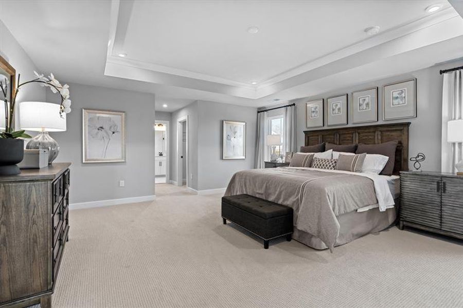 Representative furnished interior of a home built from the Normandy with a Side Entry Garage by Ryan Homes in Everly Estates, Spartanburg (Image 30).