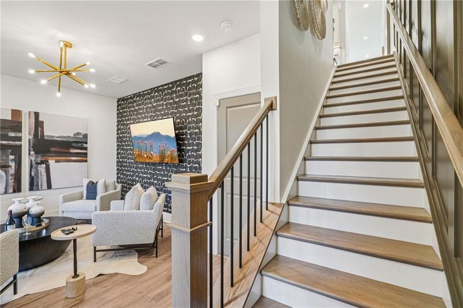 Furnished interior view inside a new home in IveyBrooke, Alpharetta (Image 6).