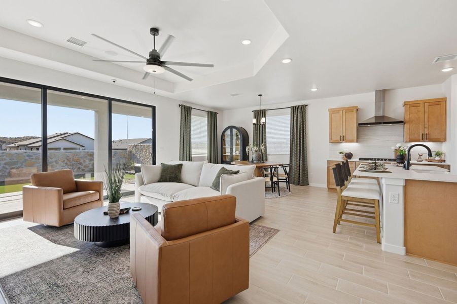 Representative furnished interior of a home built from the Valencia by Hakes Brothers in Verdancia, El Paso (Image 8).