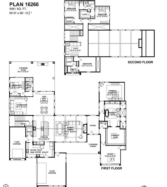 2D floor plan layout of this home in Sienna, Missouri City, TX (Image 5).