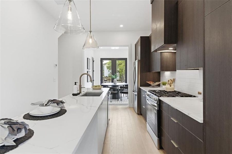 Furnished interior view inside a new home in , Atlanta (Image 16).