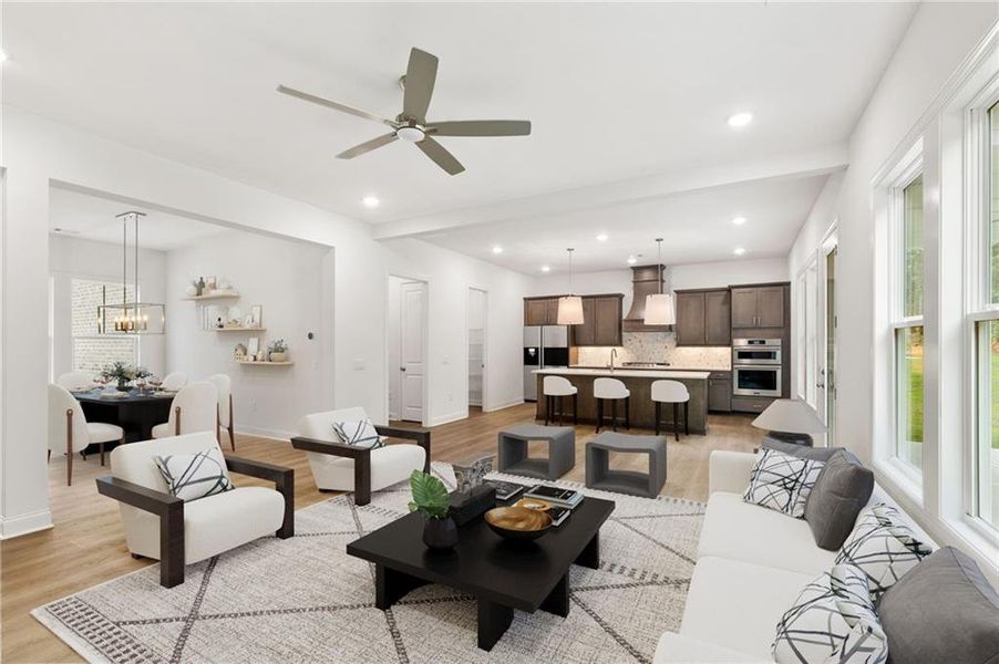 Furnished interior view inside a new home in Ashbury Commons, Powder Springs (Image 15).
