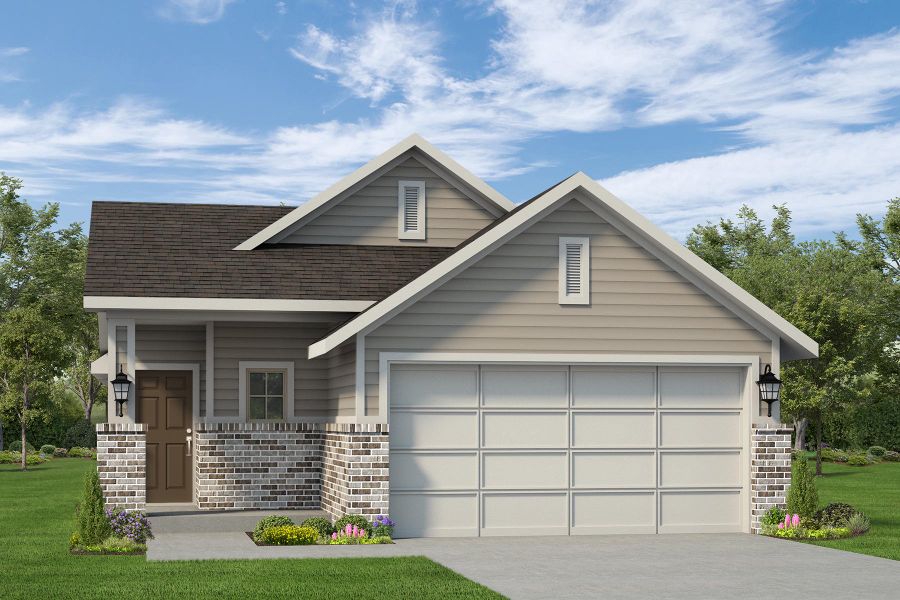 Representative exterior photo of a completed home built from the Lavaca by Autograph Homes in Aldeana - Tejas Collection, Bonney, TX (Image 1). Representative exterior photo of a completed home built from the Lavaca by Autograph Homes in Aldeana - Tejas Collection, Bonney, TX (Image 1).