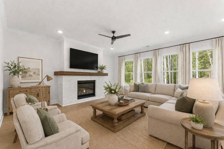 Furnished interior view inside a new home in Oak Valley Estates, Marietta (Image 14). Furnished interior view inside a new home in Oak Valley Estates, Marietta (Image 14).