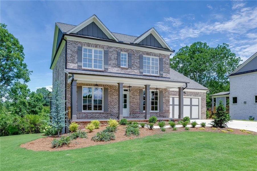 Front exterior of a new home in , Buford, GA, highlighting curb appeal (Image 30).