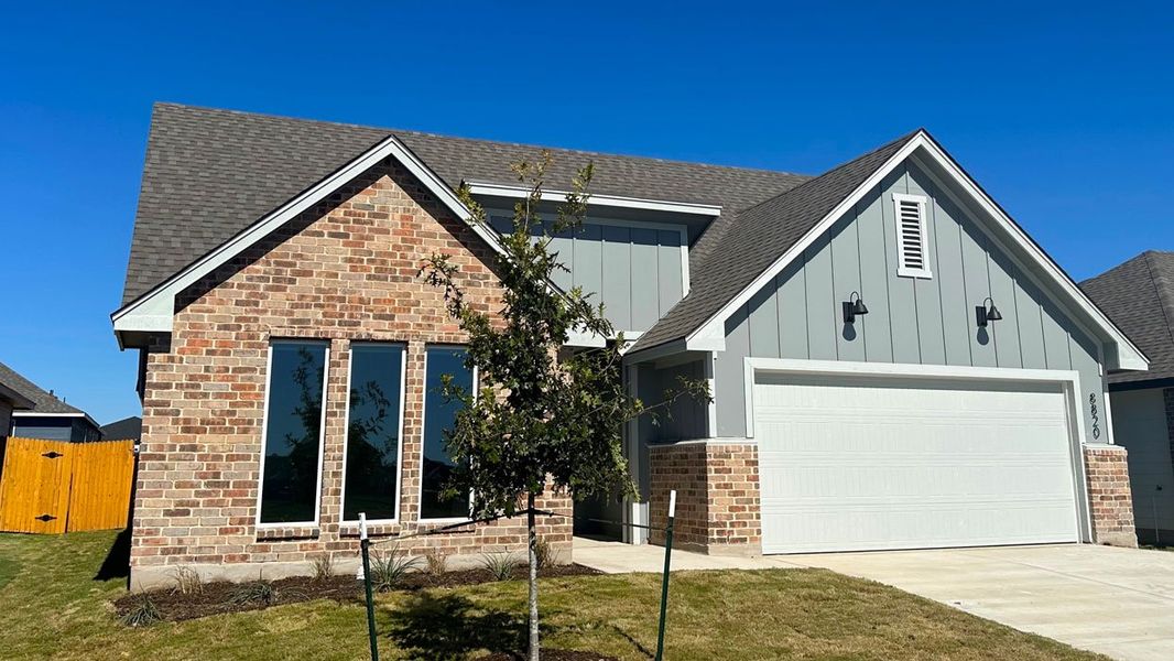 Front exterior of a new home in Mesa Ridge, Temple, TX, highlighting curb appeal (Image 11).
