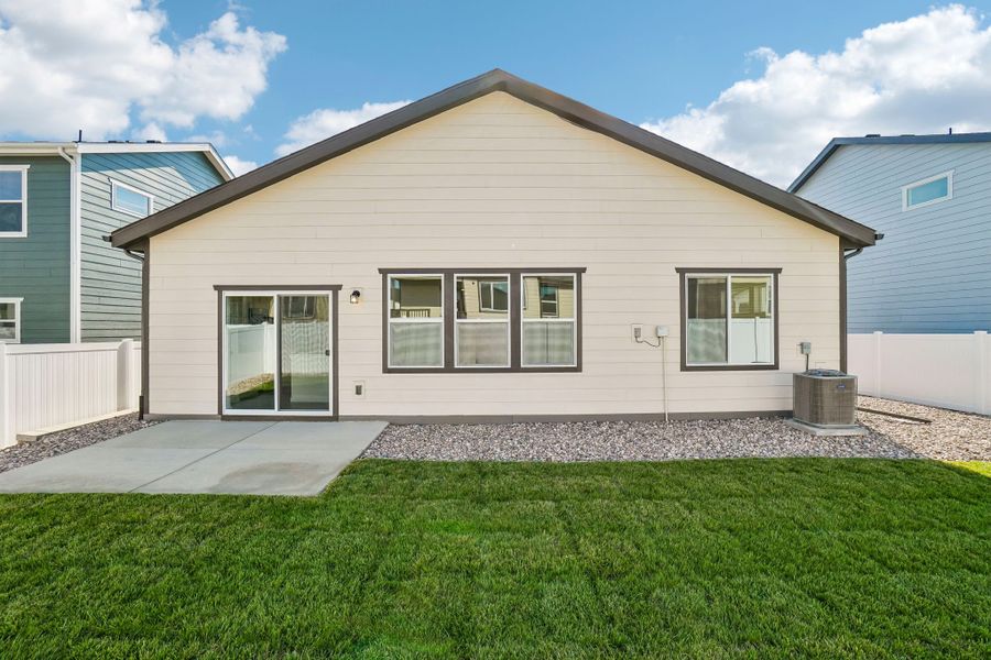 Exterior details and patio area of a home in Union Colony West, Greeley (Image 32).