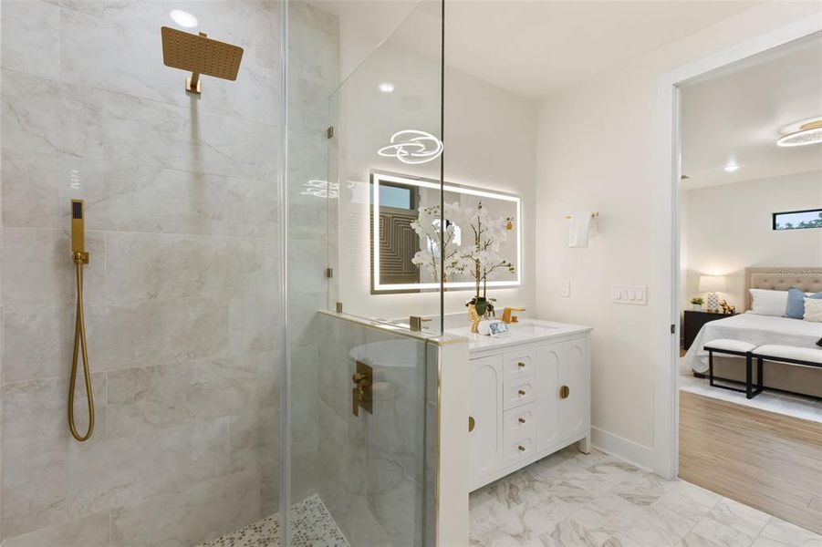 Furnished interior view inside a new home in , Orlando (Image 65).