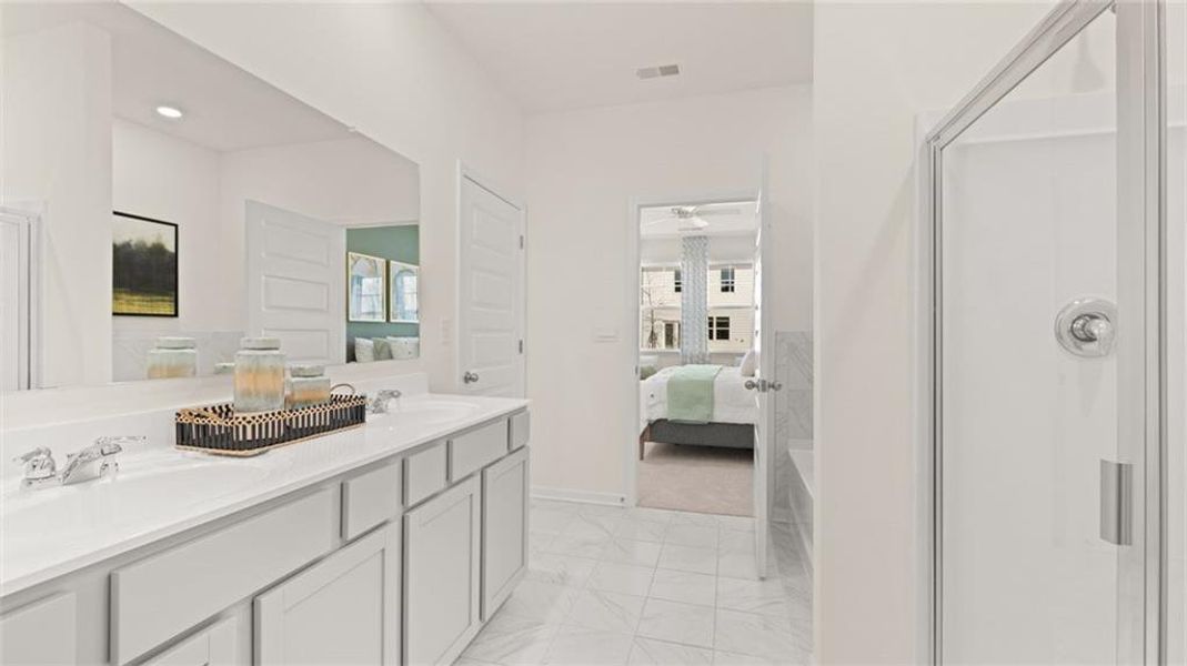 Furnished interior view inside a new home in Independence Villas and Townhomes, Loganville (Image 8). Furnished interior view inside a new home in Independence Villas and Townhomes, Loganville (Image 8).