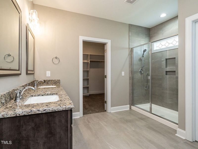 Ensuite with walk in tile shower