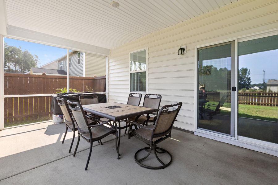 Exterior details and patio area of a home in Sweetgrass at Summers Corner, Summerville (Image 3).