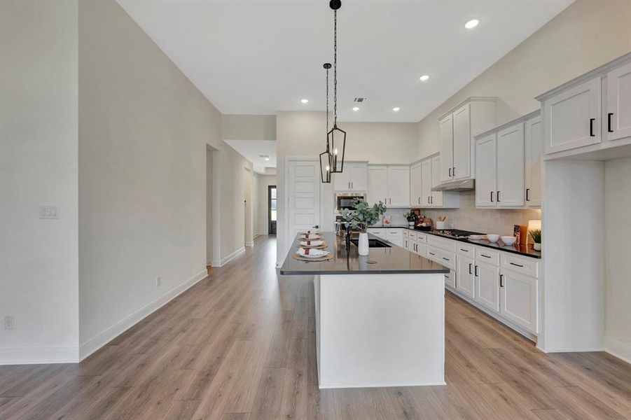 Furnished interior view inside a new home in South Pointe Cottage Series, Mansfield (Image 15). Furnished interior view inside a new home in South Pointe Cottage Series, Mansfield (Image 15).