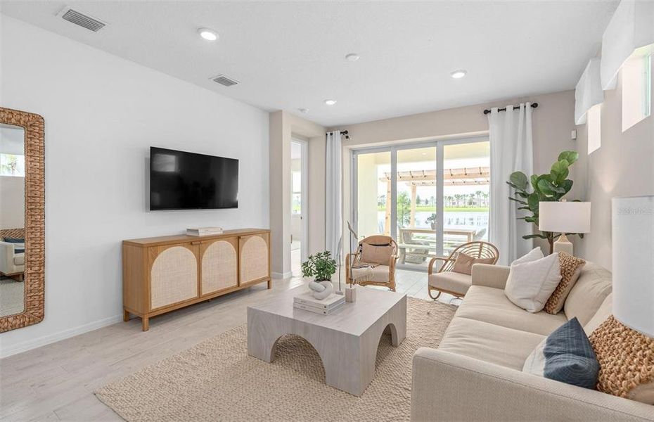 Furnished interior view inside a new home in Del Webb Sunbridge, St. Cloud (Image 9).