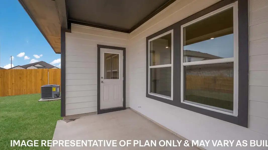 Exterior details and patio area of a home in Palomino, Manor (Image 3).