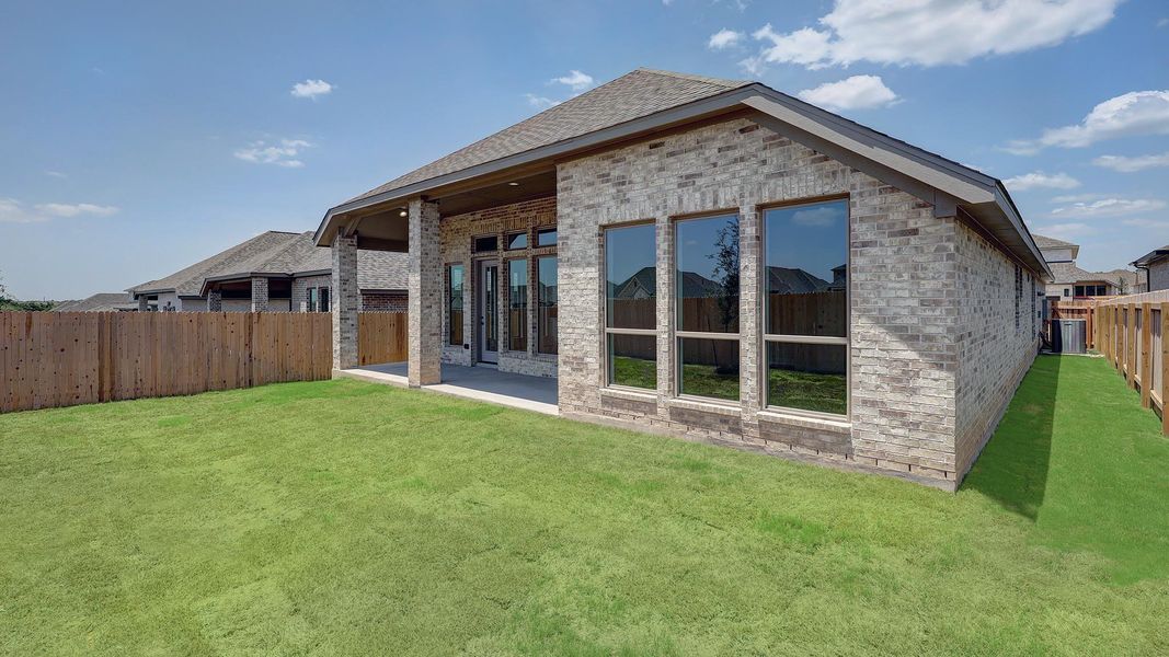 Exterior details and patio area of a home in Kallison Ranch, San Antonio (Image 18). Exterior details and patio area of a home in Kallison Ranch, San Antonio (Image 18).