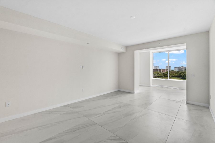 Empty Primary Bedroom and sitting area. Ocean Views Empty Primary Bedroom and sitting area. Ocean Views