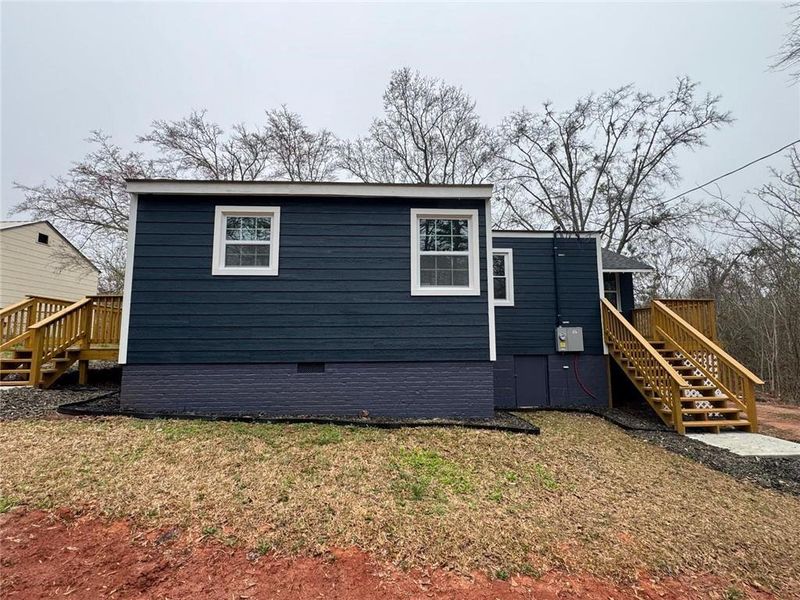 Exterior details and patio area of a home in , West Point (Image 3).
