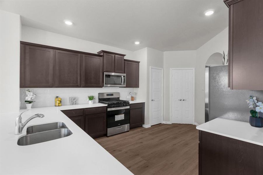 Furnished interior view inside a new home in , Aubrey (Image 15).