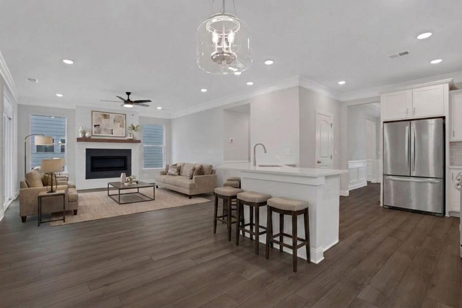 Furnished interior view inside a new home in Marble Tree, Ball Ground (Image 7). Furnished interior view inside a new home in Marble Tree, Ball Ground (Image 7).