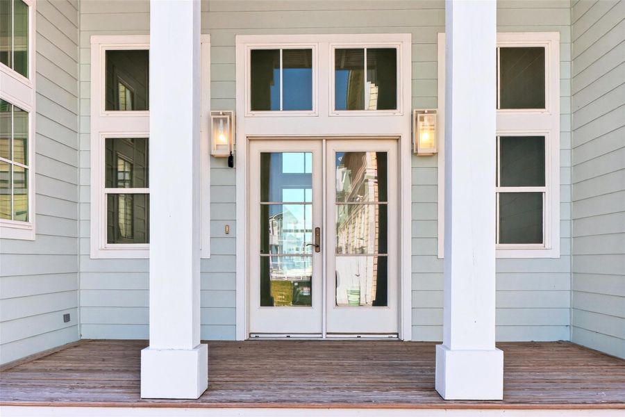 Exterior details and patio area of a home in , Port Aransas (Image 26).