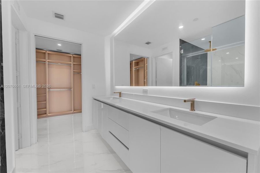 Furnished interior view inside a new home in , Miami (Image 11).