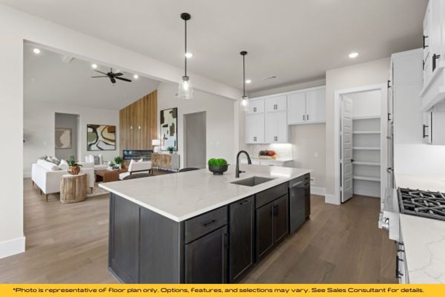 Representative furnished interior of a home built from the Belize by Stonefield Homes in Heath Golf and Yacht Club, Rockwall (Image 41).