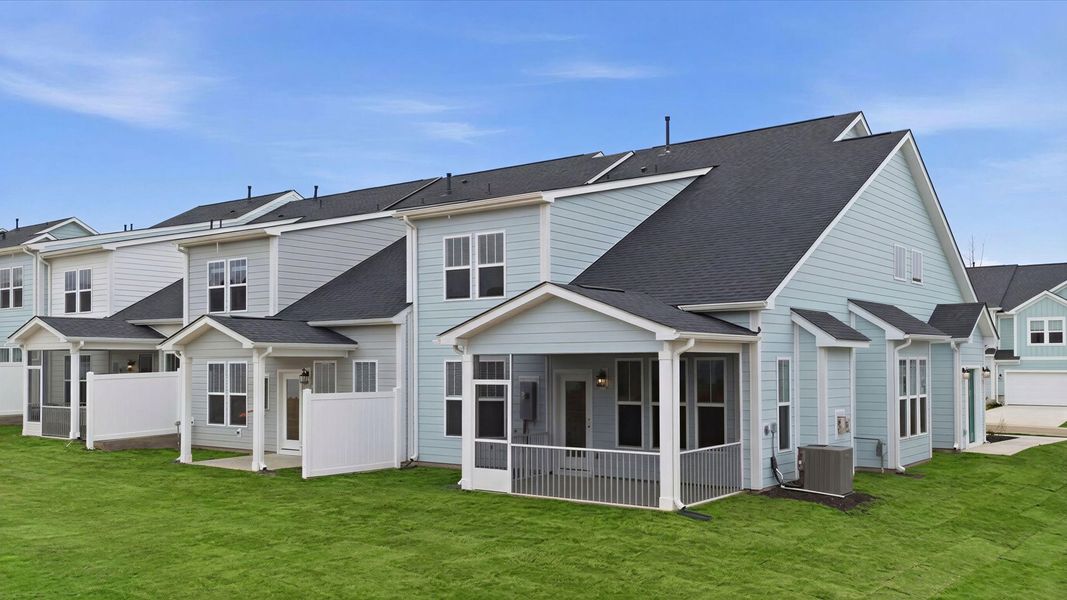 Exterior details and patio area of a home in Village at Midway, Anderson (Image 21).