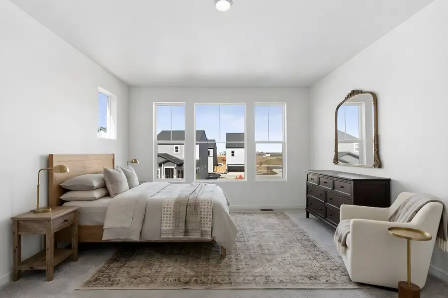 Furnished interior view inside a new home in Baseline Peaks Collection, Broomfield (Image 7).