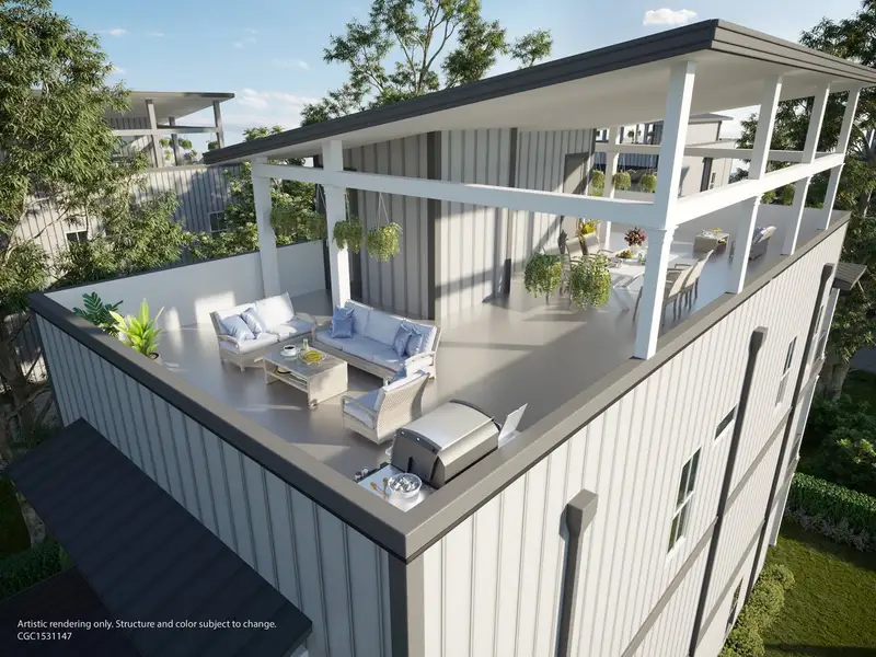 Representative exterior details of a home built from the The Heron 20 by Brock Built in Twin Palms, Inlet Beach (Image 37).