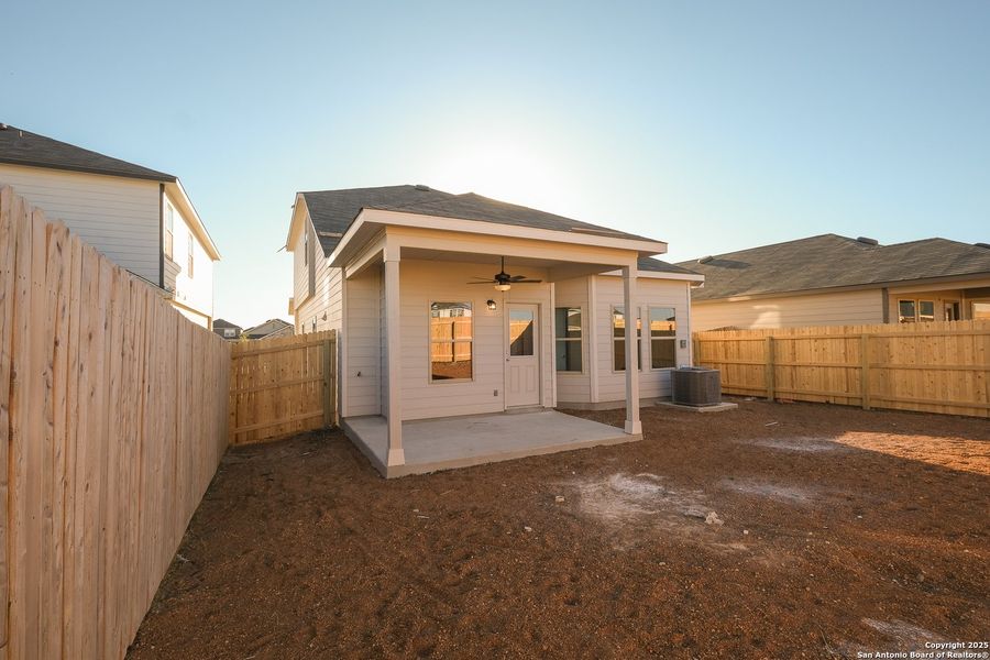 Exterior details and patio area of a home in Park Place, New Braunfels (Image 4). Exterior details and patio area of a home in Park Place, New Braunfels (Image 4).