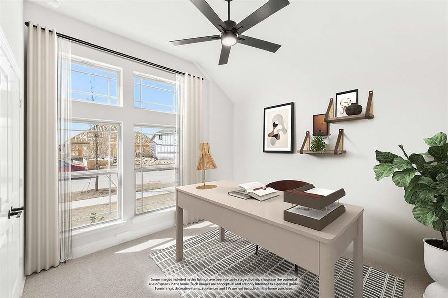 Furnished interior view inside a new home in Painted Tree Woodland District 50, McKinney (Image 8).