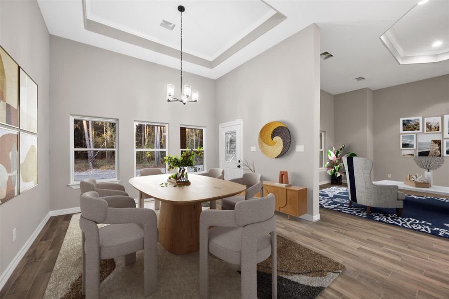 Virtually staged dining Virtually staged dining