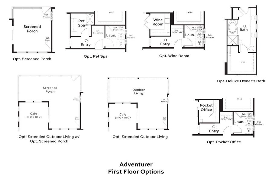 2D floor plan layout of this home in Summerwind Crossing at Lakes of Cane Bay, Summerville, SC (Image 3).