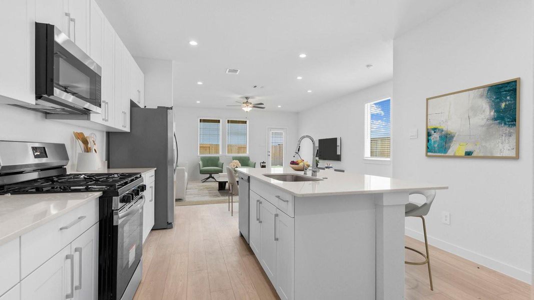 Elevations, exterior/ interior colors, options, available upgrades that require an additional charge, and standard features will vary in each community and subject change without notice. Call for details.