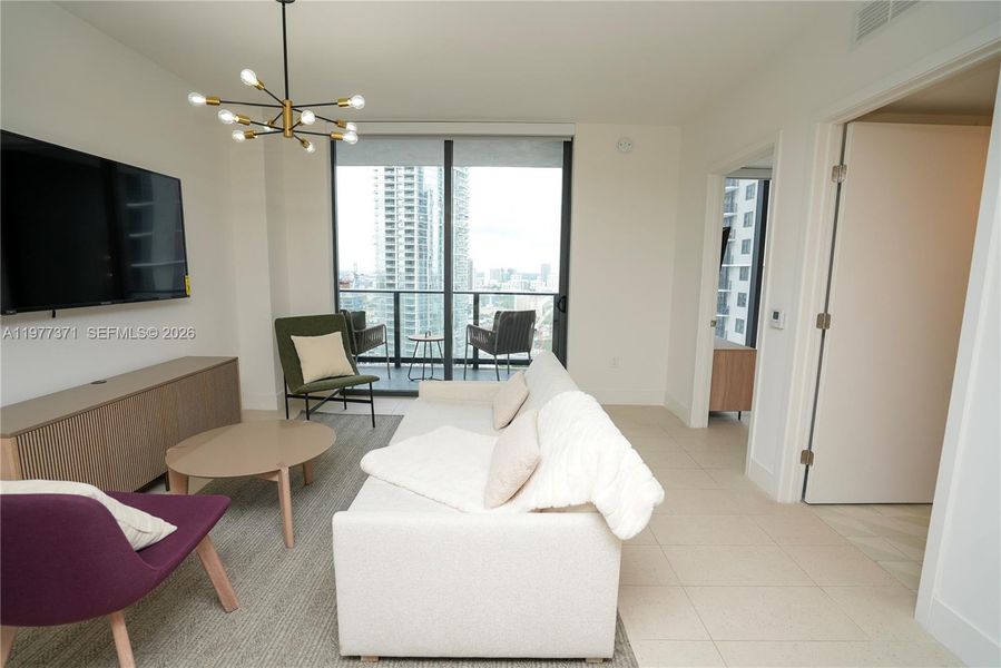 Furnished interior view inside a new home in , Miami (Image 8).