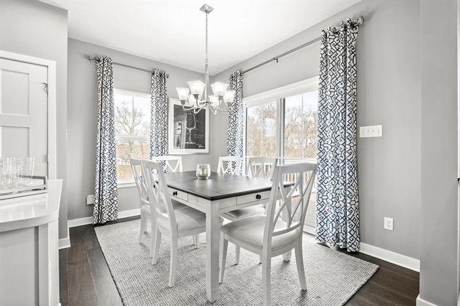 Representative furnished interior of a home built from the Rosecliff by Ryan Homes in Windsong Townhomes, Gallatin (Image 5).