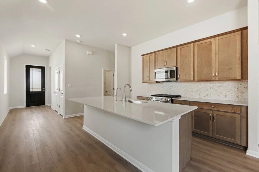 Furnished interior view inside a new home in La Cima, San Marcos (Image 4).